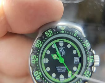 Vintage TAG Heuer Formula 1 Ladies Quartz Watch, Full Lume Dial, Ref. 372.508, 29mm