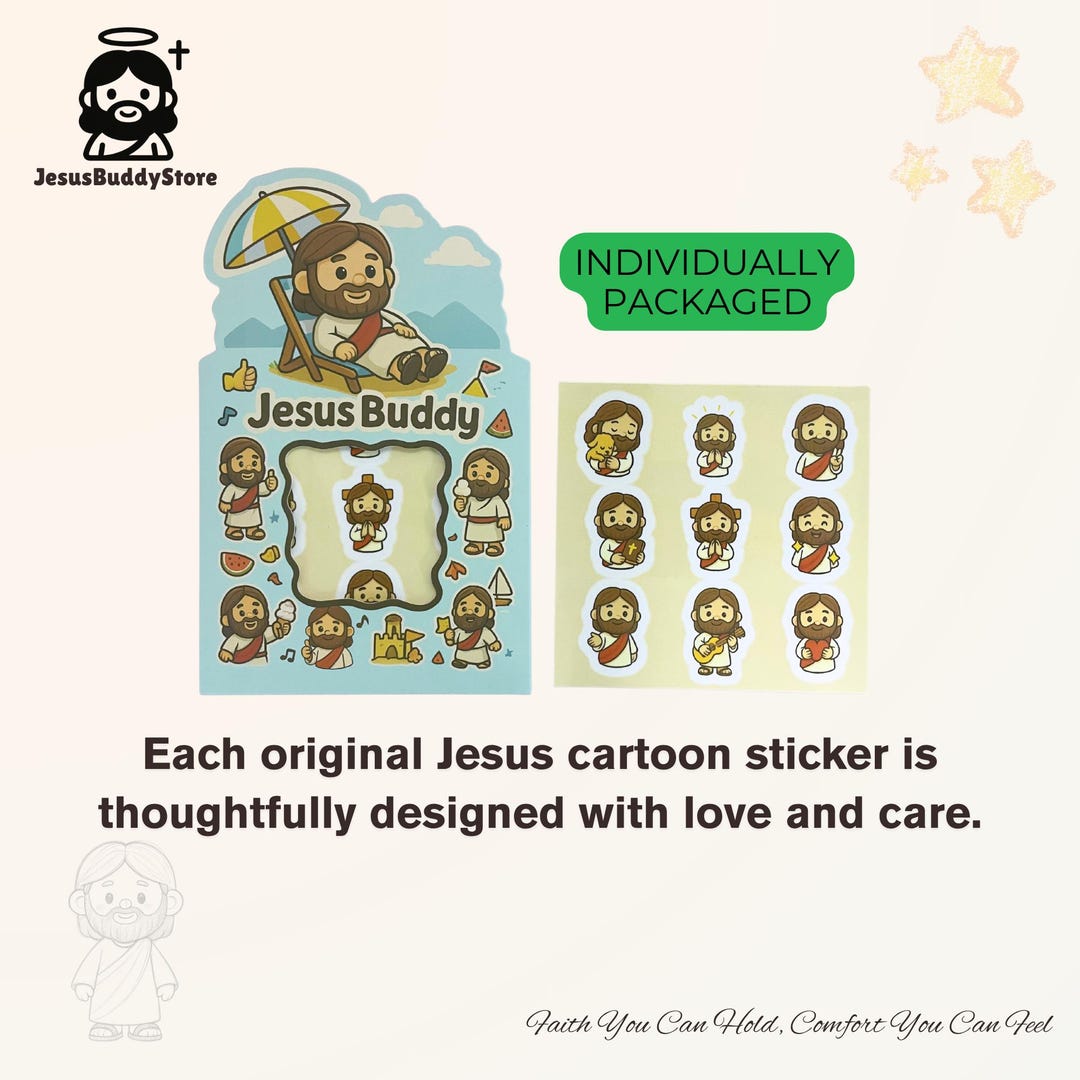 Jesus Vinyl Sticker Pack – 2 Packs,cute Christian Faith Stickers for ...