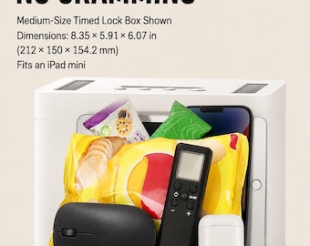 Timed Lock Box for Phones, Snacks, Screen Time, Study Focus and Habit Control