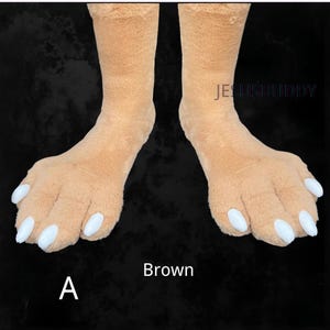 Furry Paw Socks,Fursuit Feetpaws, Long or Short,Indoor Cosplay, 8 Colors,Made to order