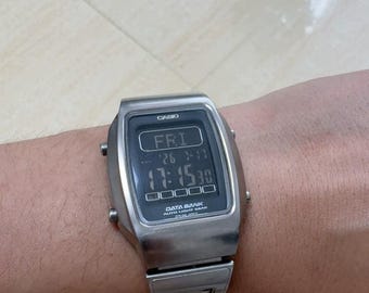 Rare Vintage Casio DB-100T Data Bank Titanium Digital Watch,  Module 1641, 1990s Japan