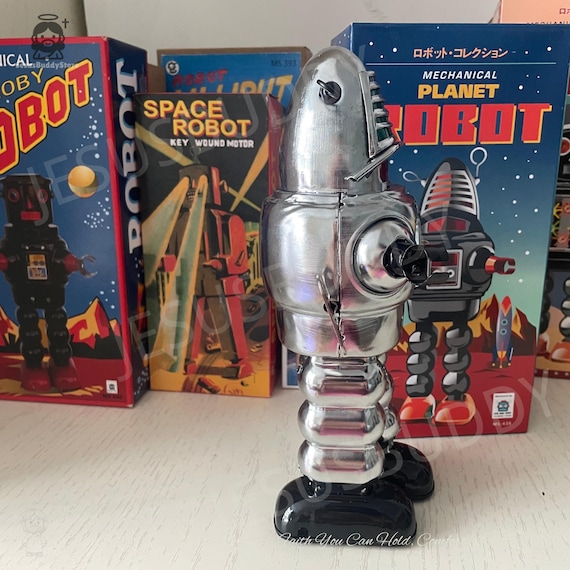 23.5cm ヴィンテージ プラネットロボット：1950年代製ブリキ製ゼンマイ