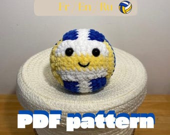 PDF crochet pattern – Volleyball | kawaii sport amigurumi | fr/en/ru