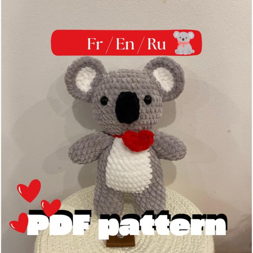 PDF Crochet Pattern – Koala | Kawaii Romantic Amigurumi | Fr/en/ru - Etsy