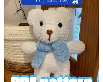 PDF Crochet Pattern – Polar bear | Kawaii Amigurumi | fr/en/ru