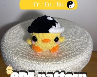 PDF crochet pattern – Yin Yang chick | kawaii amigurumi | fr/en/ru