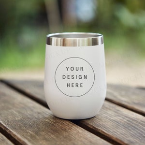 White Wine Tumbler Mockup, Outdoors adventure styling, Wine Mock up, Wedding Mock Up