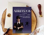 Wednesday Inspired Gothic Invitation - Spooky Digital Download