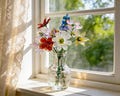 Personalized Glass Birth Flower, Hand Blown Birth Flower Bouquet, Spring Flower, Birthday Gift for Mom, Mother's Day Gift, Home Decor