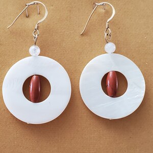 Mother of pearl donut earrings