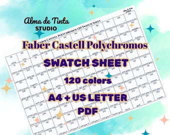 Faber Castell Polychromos Swatch Sheet: 120 Colors Chart (PDF)