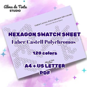 Foglio di campioni Faber Castell Polychromos: tabella esagonale da 120 colori (PDF)