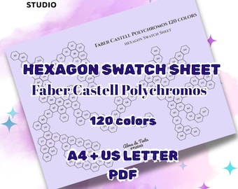 Faber Castell Polychromos Swatch Sheet: 120 Colors Hexagon Chart (PDF)