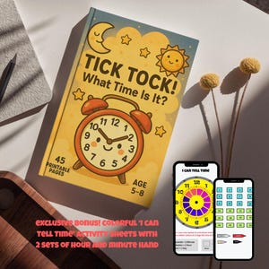 Schede didattiche per leggere l&#39;ora: pacchetto stampabile di 45 pagine per bambini dai 5 agli 8 anni (download PDF)