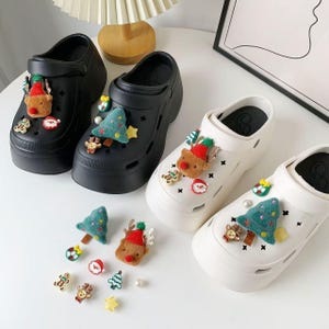 Christmas Croc Charms: Resin Holiday Shoe Decorations