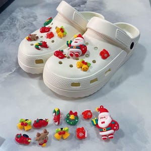Christmas Croc Charms: Holiday Resin Shoe Decoration
