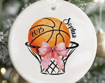 Custom Basketball Girl Ornament, Personalized Sport Keepsake Gift, Special Gift for Basketball Coach, Basketball Gift Team Player Decoration