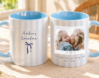 Personalized Grandma Mug, Family Mug, Gifts for Mom, Custom Nana Mini Mama Coffee Mug, Mommy Mug with Custom Photo