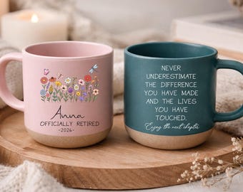 Tasse à café personnalisée pour la retraite, cadeau de retraite pour un collègue de travail, tasse officiellement pour elle, cadeau de remerciement pour un employé