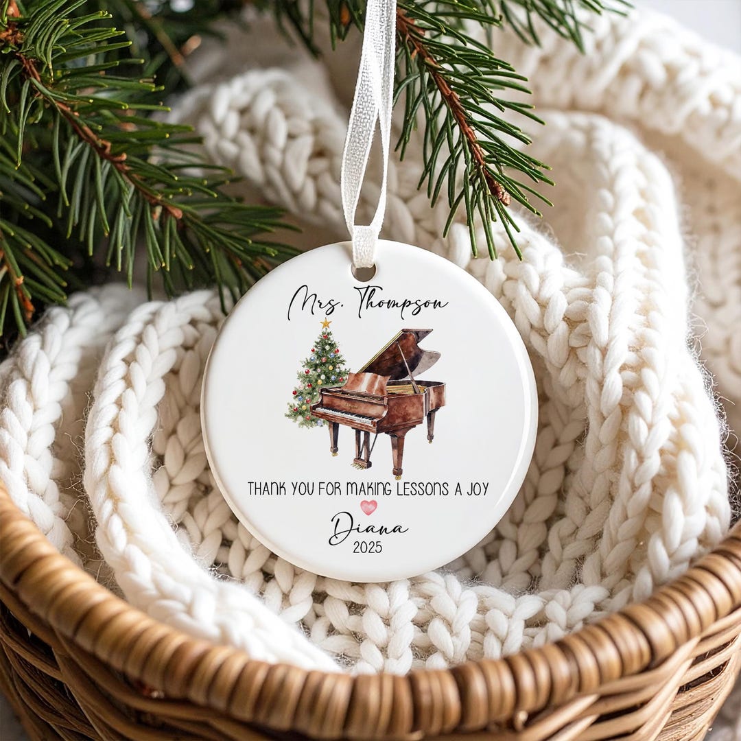 Customized Piano Teacher Ornament - Piano Ornaments Gift for Piano ...