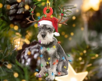 フェルト製シュナウザーオーナメント、フェルト製犬オーナメント