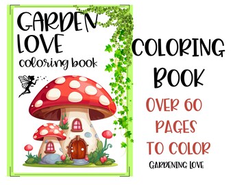 Garden Coloring Book Printable PDF | Mandalas, Flowers, Fairy Gardens & Inspirational Quotes | Digital Download