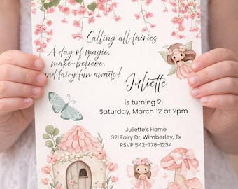 Fairy Girls Birthday Invitation Template