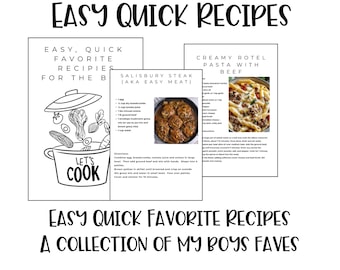 Family Favorite Recipe Collection – Printable PDF Cookbook