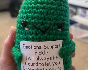 Crochet emotional support pickle