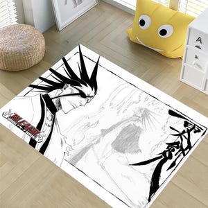 Manga Decor Rug, Super Anime Decoration,  Dope Animegift, Anime Fans, Cartoon Carpet