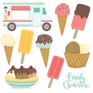 Ice cream clip art images,  ice cream clipart, ice cream vector, royalty free clip art- Instant Download