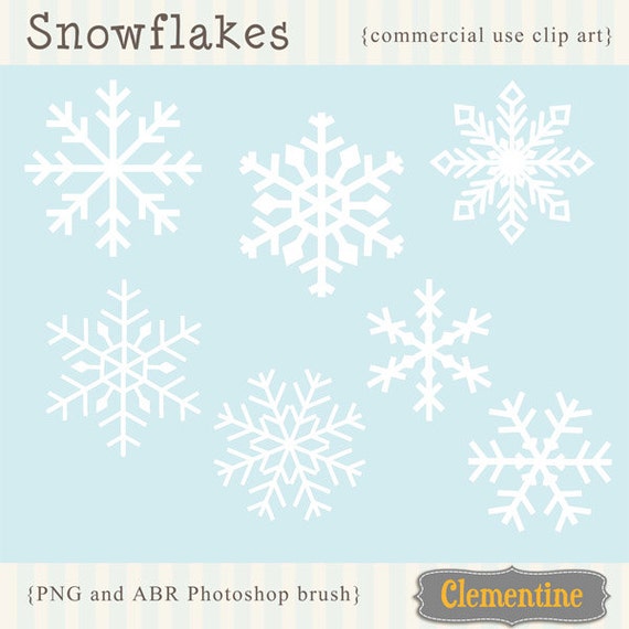 Snowflake clipart, snowflake clip art images and brushes