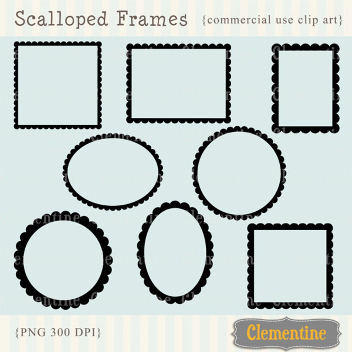 Scalloped Clip Art Frames Clipart Frames Scalloped Frame Royalty
