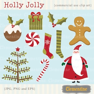 Christmas clip art images, Christmas clipart, Santa clip art,  Royalty free clip art- Instant Download