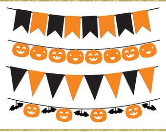 Halloween clip art images,  halloween banners clip art,  halloween clipart, instant download