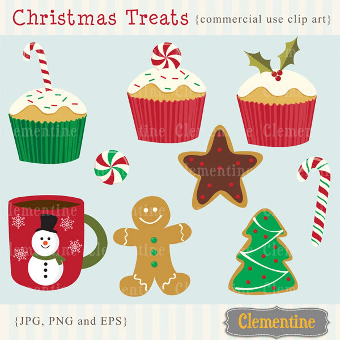 Christmas Treats Clip Art Images, Christmas Clipart, Christmas Vector