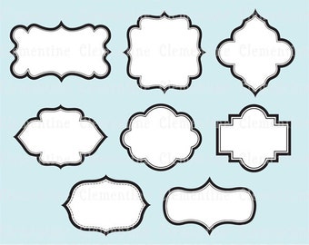 Labels 3 Printable labels clip art images, scrapbook clip art, royalty-free, layered in PSD - labels 3- Instant Download