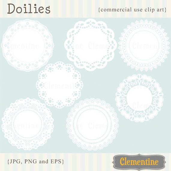 Doilies clip art images, doilies vector images, doily clip art , commercial use clip art- Instant Download Il_570xn