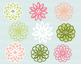 Flower clip art images, royalty free images - watermelon- Instant Download