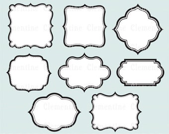 Printable labels clip art images, scrapbook clip art, royalty-free, layered in PSD - labels 2- Instant Download