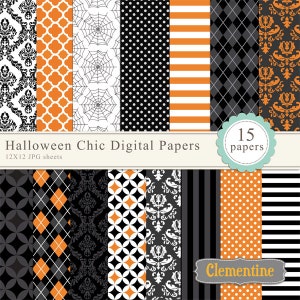 Papel digital Halloween para uso comercial - descarga instantánea