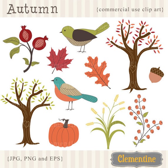 Fall clip art images fall clipart autumn vector royalty | Etsy