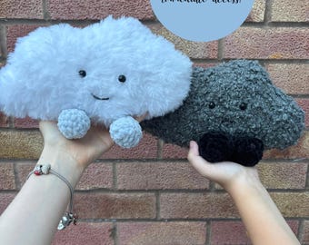 Haakpatroon onweerswolk pdf | Triest kawaii knuffel | Knuffel amigurumi | Digitale download voor haken voor beginners