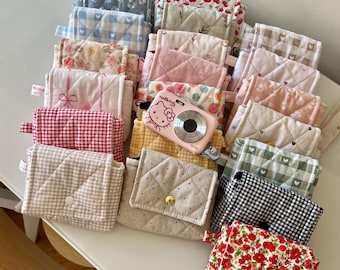Quilted Camera Case, Snap Closure Pouch, Slim Compact Digicam Bag