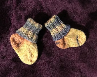 Yellow Orange Baby Socks