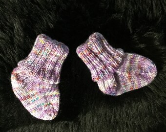 Purple Multi Baby Socks