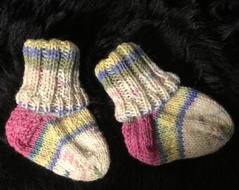 Rose Yellow Cream Baby Socks