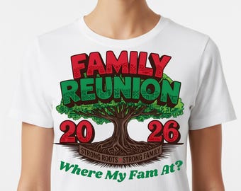 2026 Family Reunion PNG Bundle of 3 - African Ancestry Tree Design - Rooted in Legacy Sublimation - Where my fam at Png