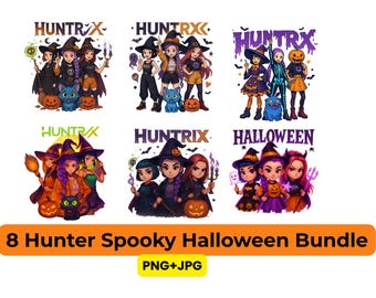 Kpop Demon Hunters Halloween PNG Pack | Anime Sublimation Designs (8 PNGs)