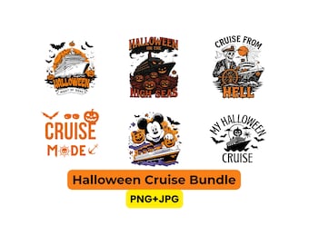 Halloween Cruise PNG Bundle, Disney Family Vacation (Digital Download)